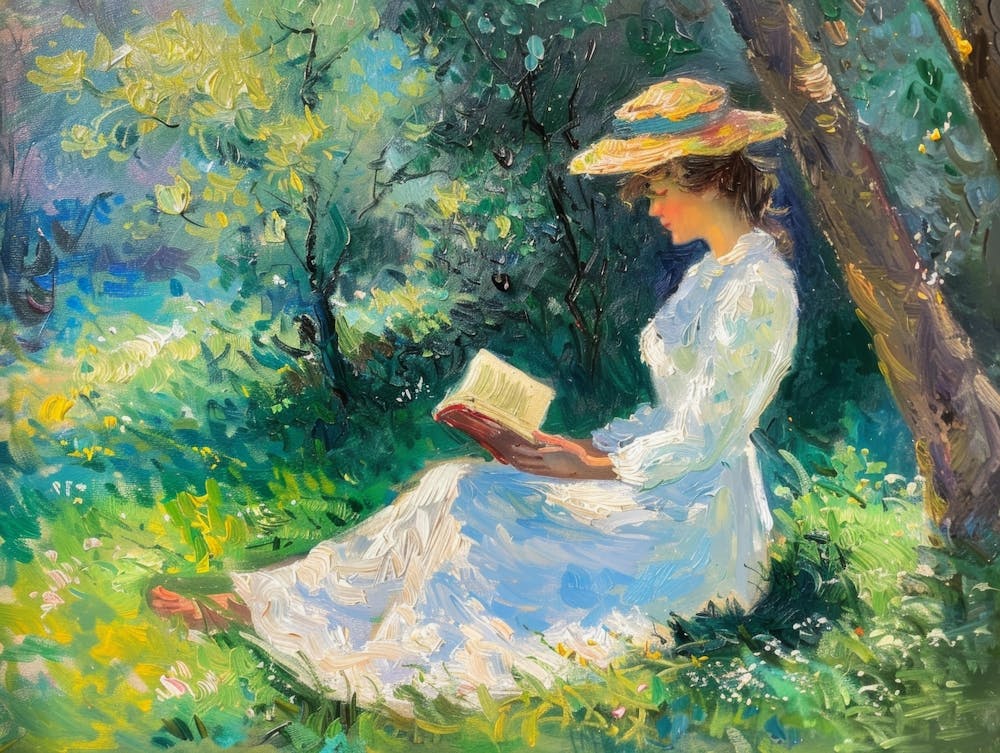 Girl Reading A Book 4