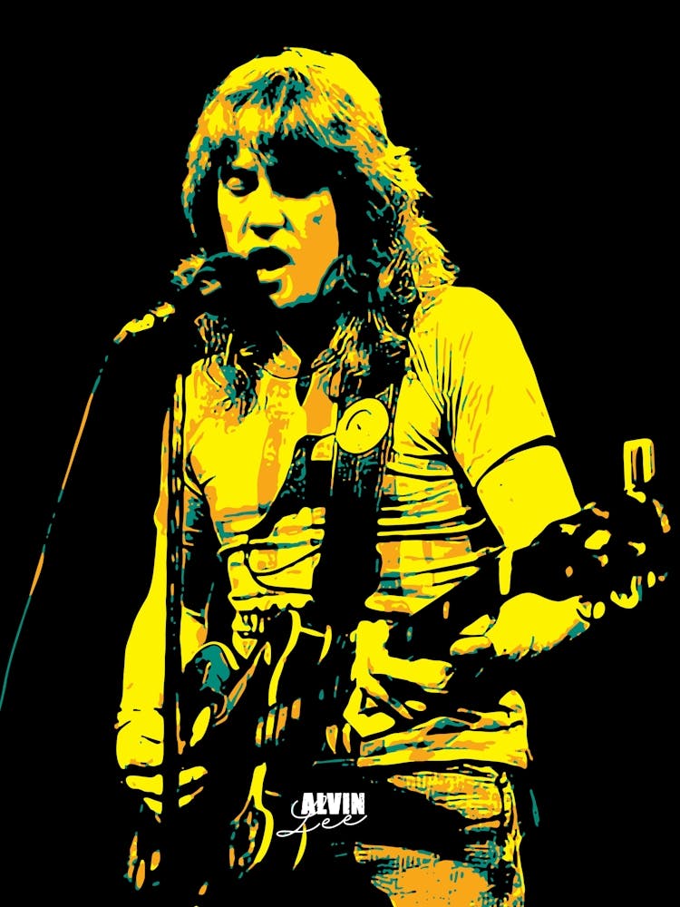 Alvin Lee Ten Years After in Pop Art Illustration