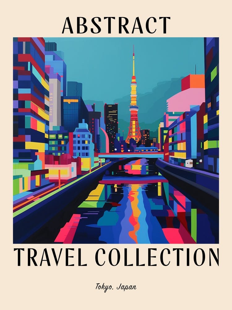 Abstract Travel Collection Poster Tokyo Japan 5