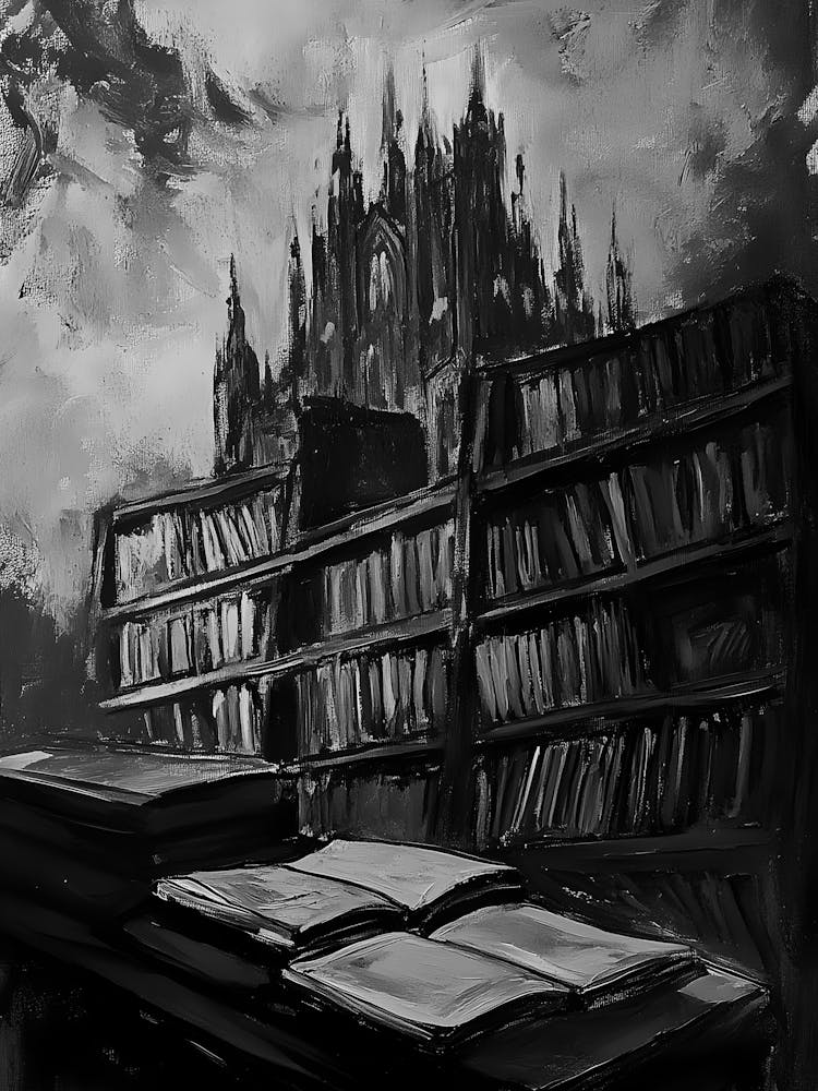 Bibliothek im Dunkeln