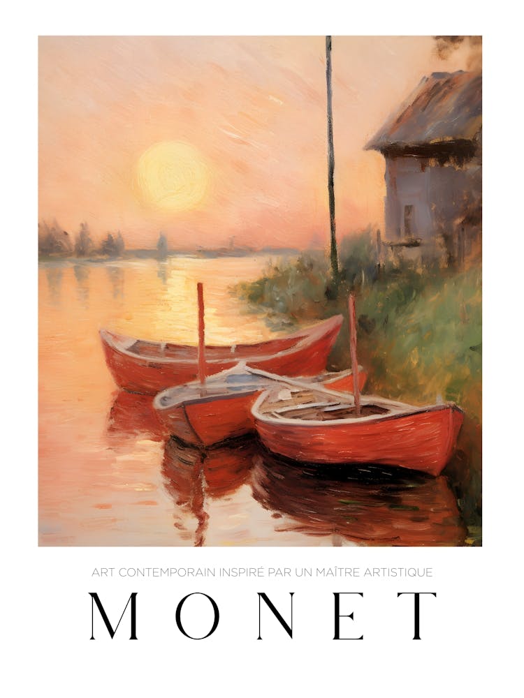 Art Poster Echoing Monet Style Painting