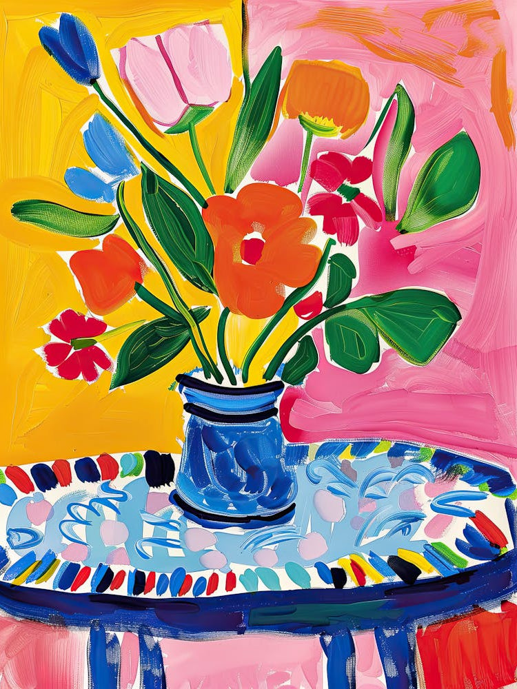 Shimmering Leaves Matisse Style