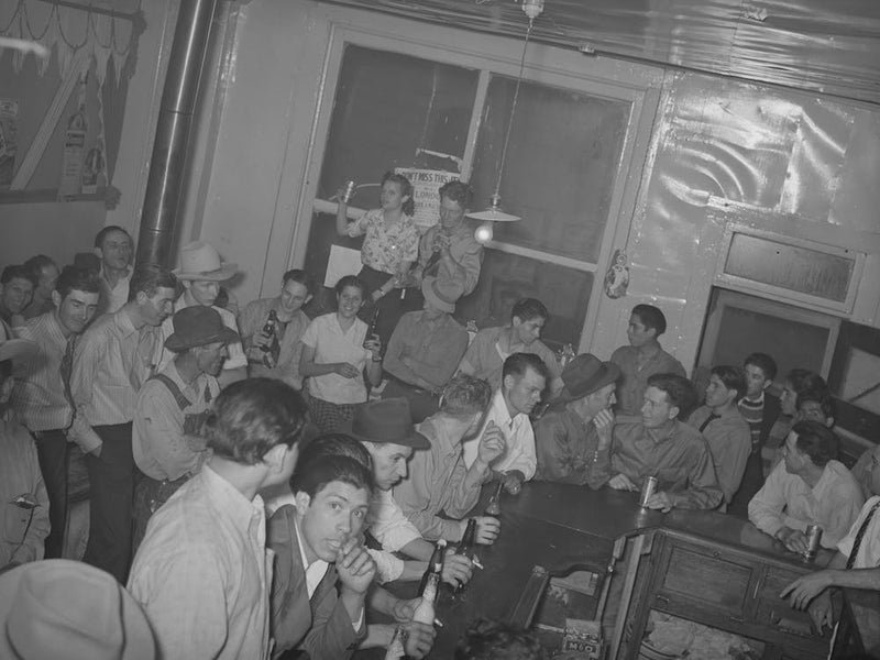 Barroom Scene At Mogollon, New Mexico, This Was Payday By Russell Lee