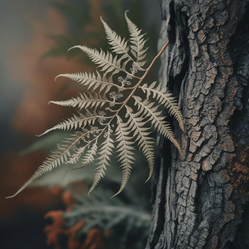 Fern Leaf On A Tree 1