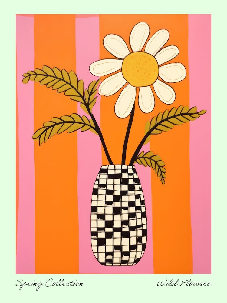 Spring Collection Wild Flowers Orange Tones In Vase 3