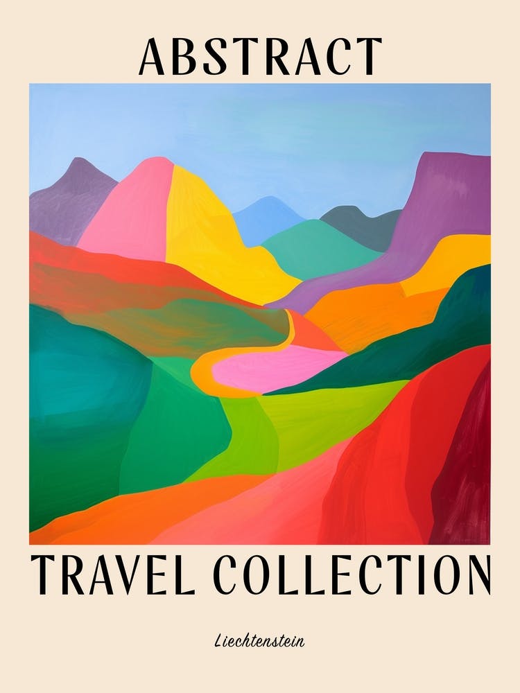 Abstract Travel Collection Poster Liechtenstein 1