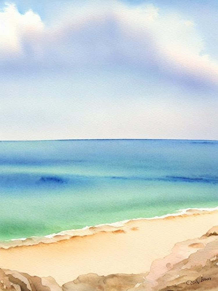 Durdle Door Beach, Dorset Watercolour