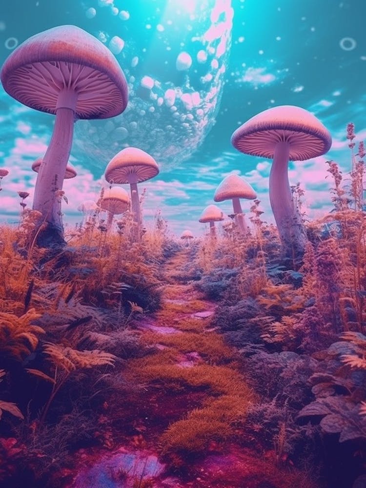 Pink Surreal Mushroom 5