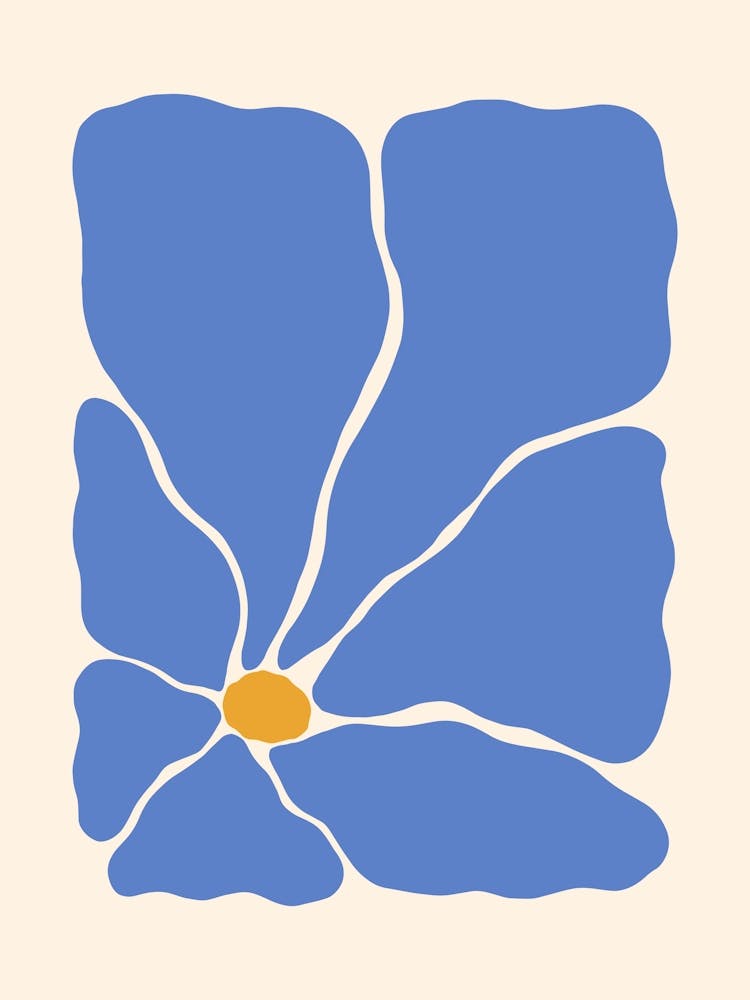 Abstract Flower 03 - Blue