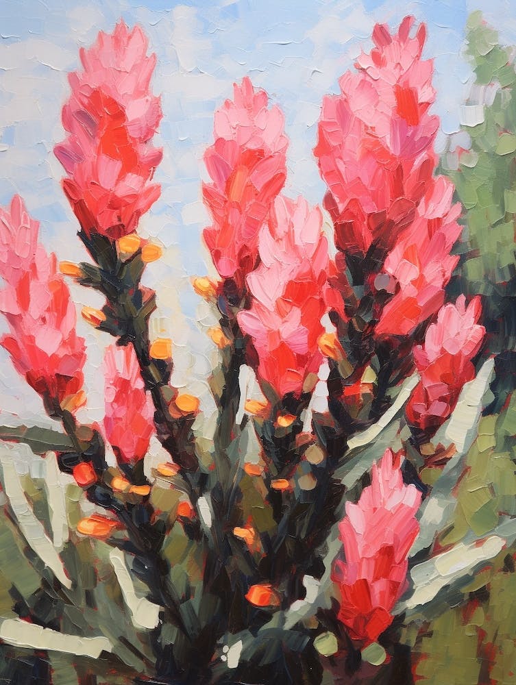 Cactus Painting Austrocylindropuntia Subulata 4