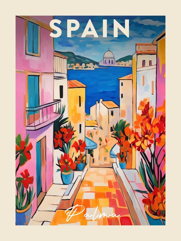 Palma De Mallorca 6 Fauvist Painting Travel Poster
