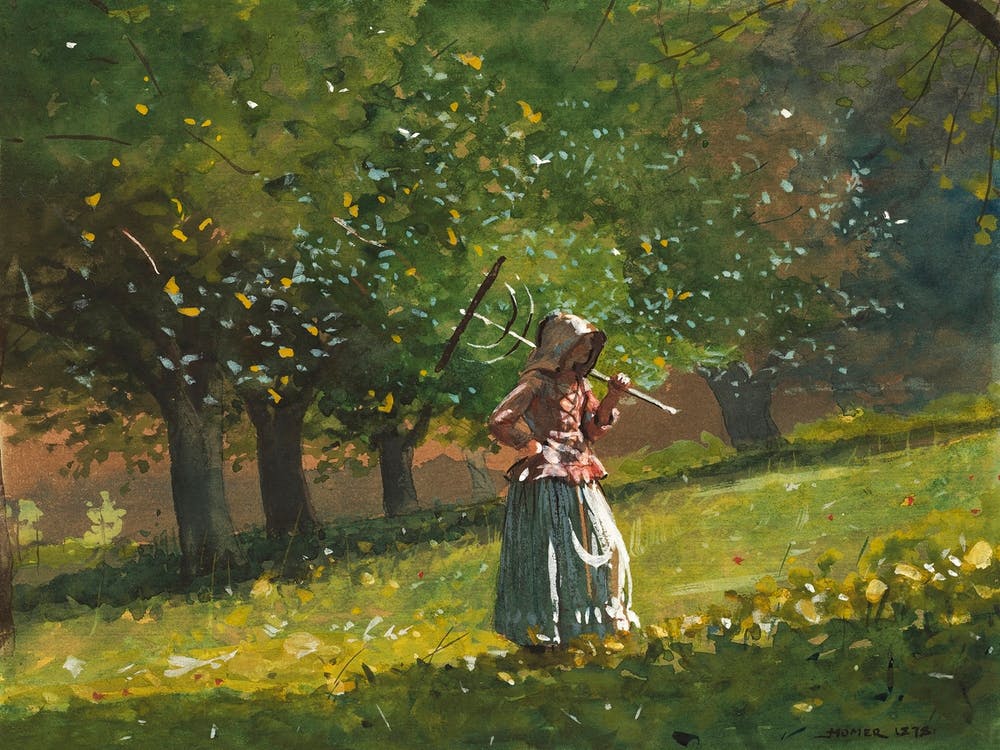 Girl With Hay Rake (1878), Winslow Homer