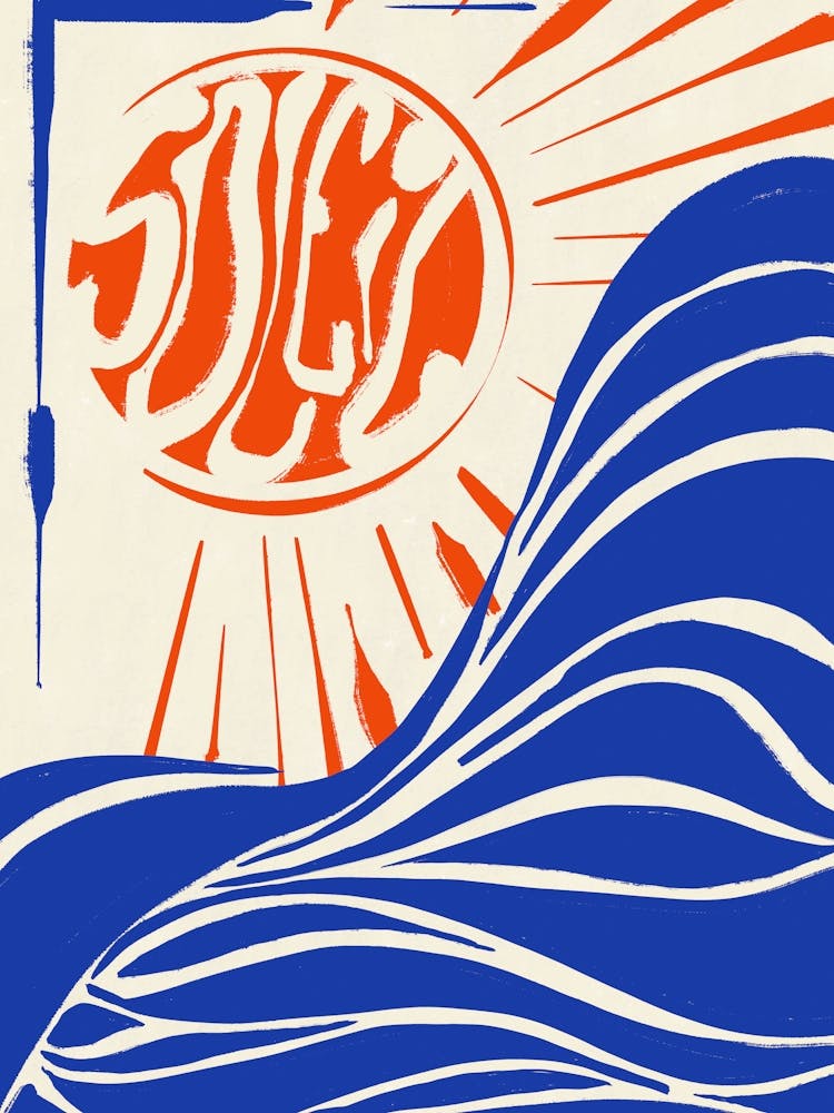 Sonne und die Wellen