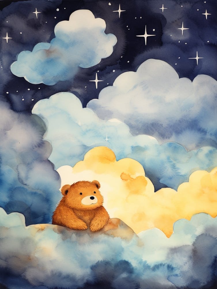Baby Beaver Sleeping In The Clouds