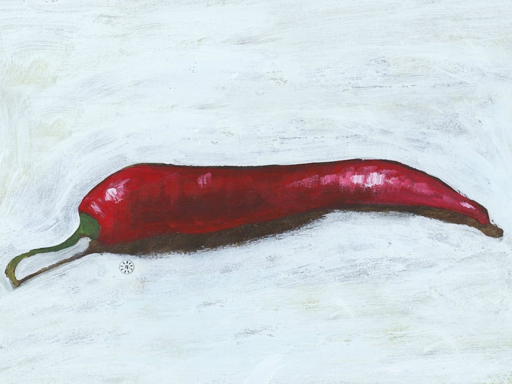 Chilli Pepper - painting still life figurative red kitchen Anton Maliar food