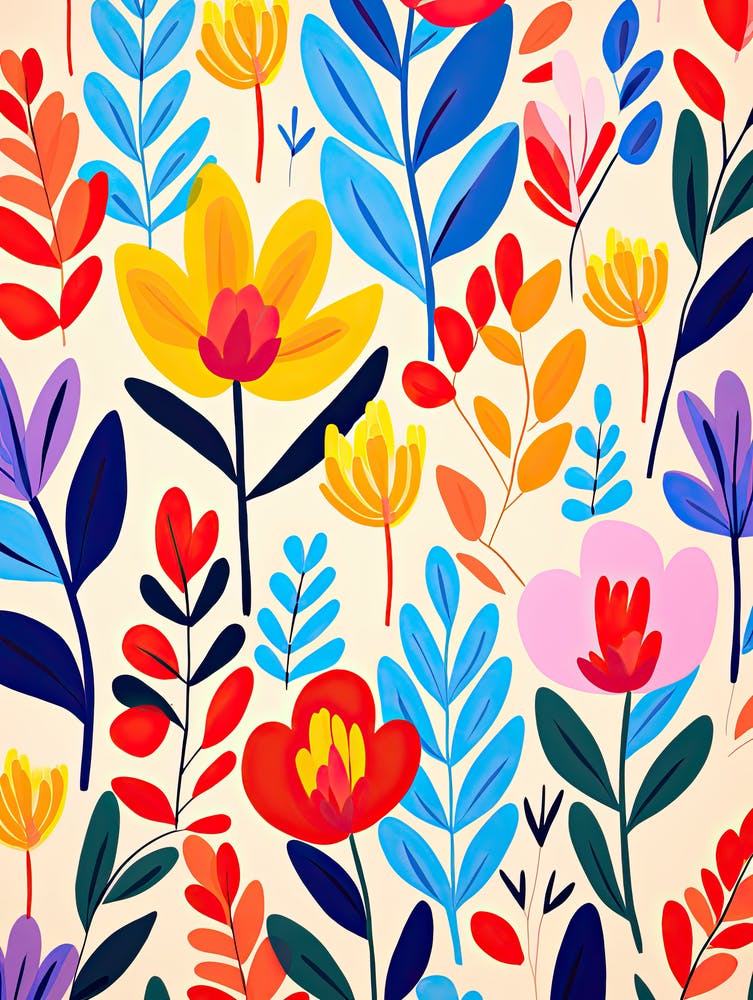 Flowers 19, Matisse style, Floral