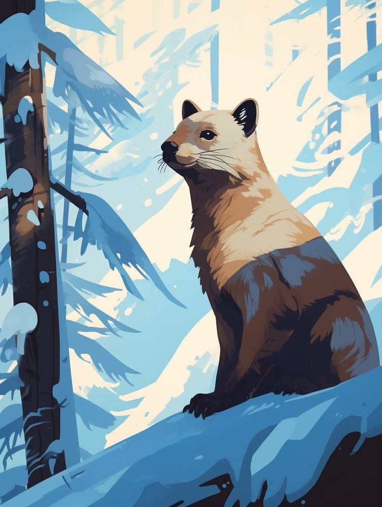 Winter Marten 2 Illustration