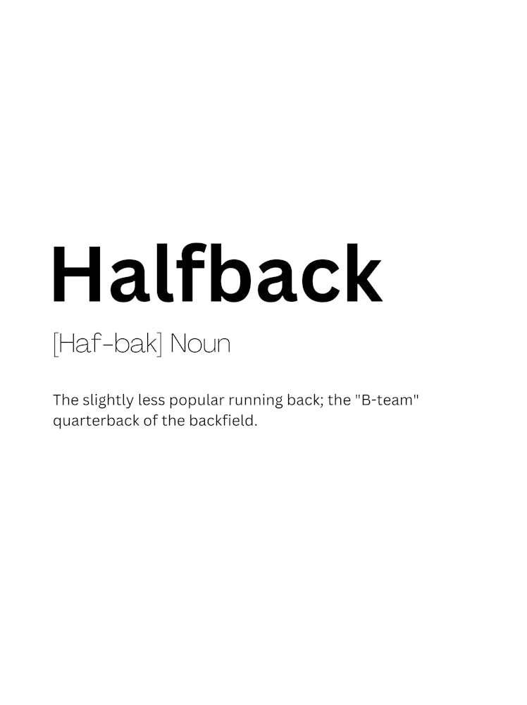 Halfback Definition Meaning