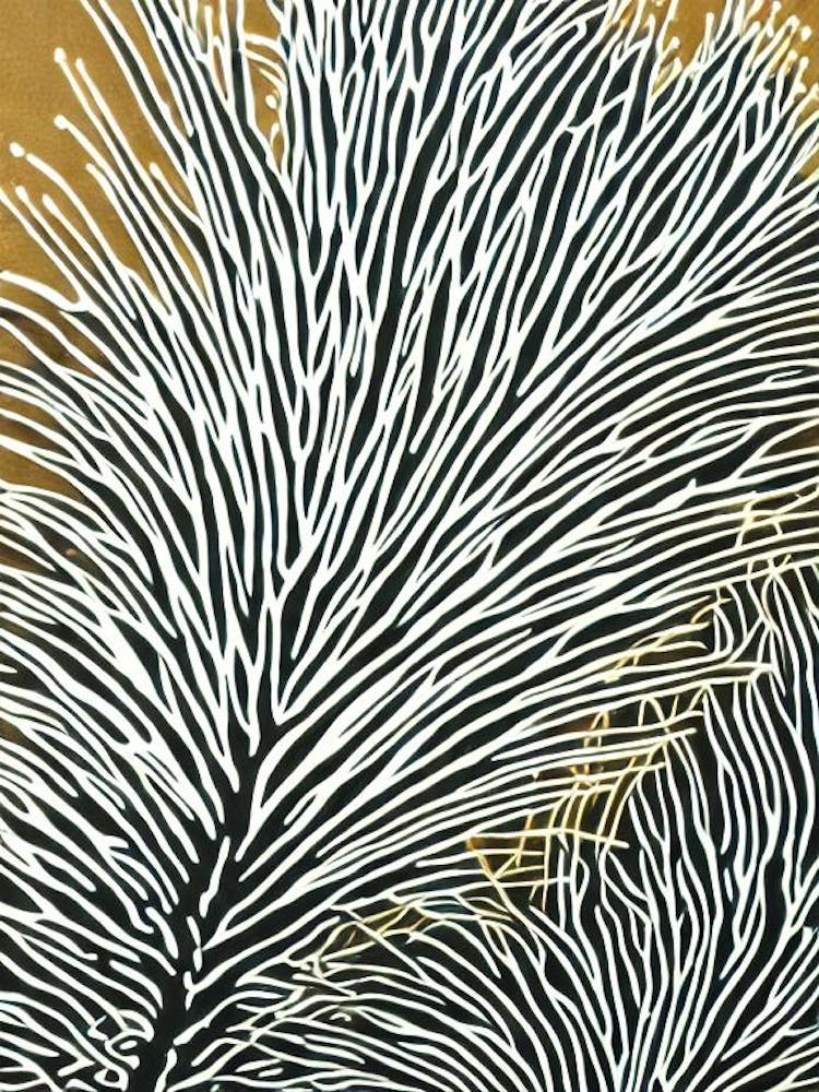 Acropora Austera Ii Linocut