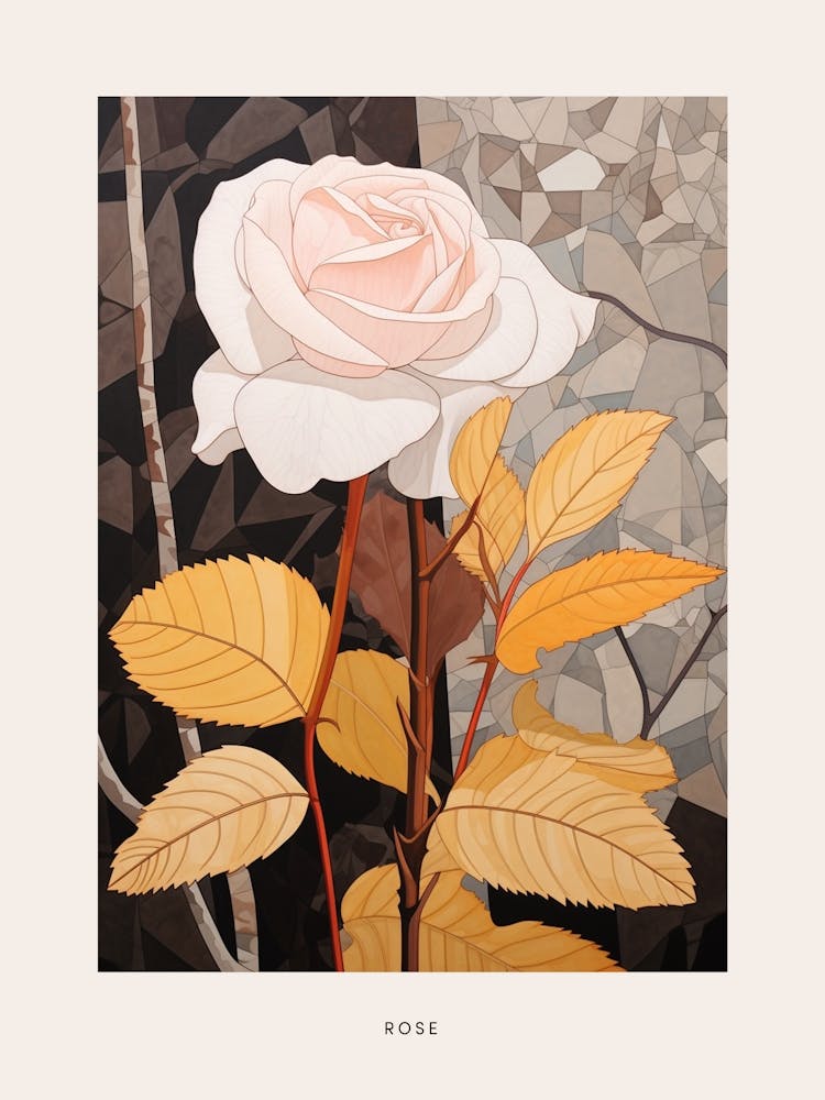 Flower Illustration Rose 4 Poster