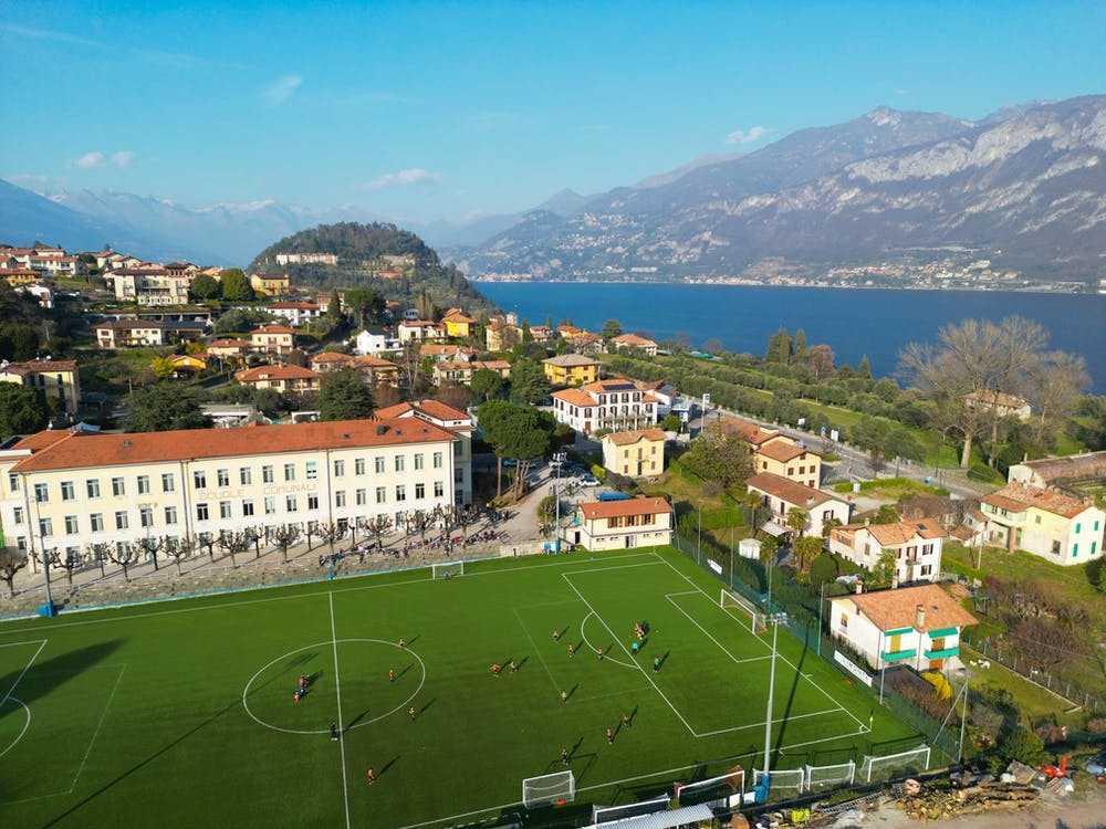 Italy, Bellagio, Lake Como, Italy print. Aerial Photo. Arte murale italiana. Italy Wall Art.
