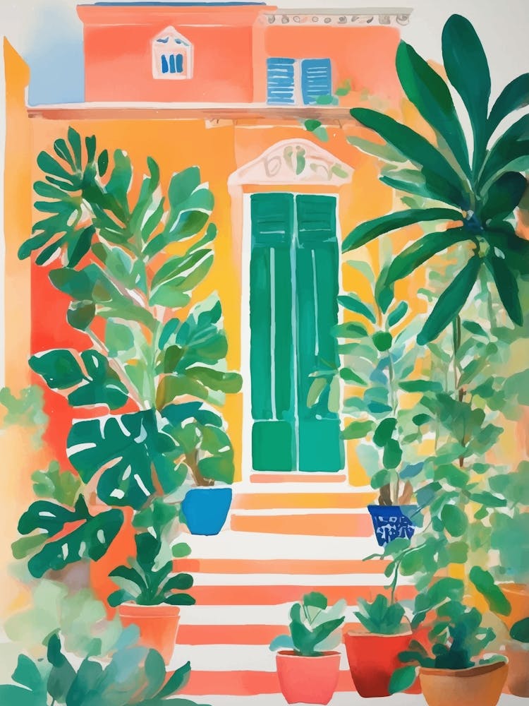 House facade soft colors