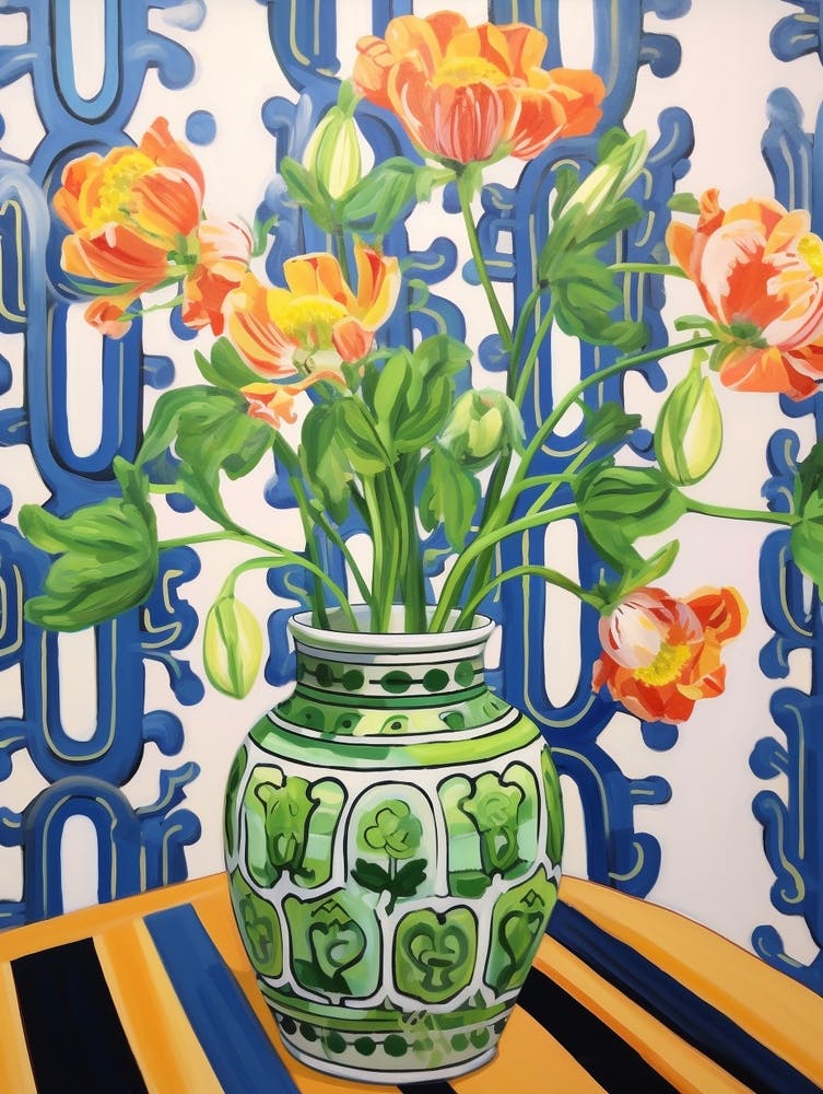 Flowers In A Vase Still Life Painting Freesia 3
