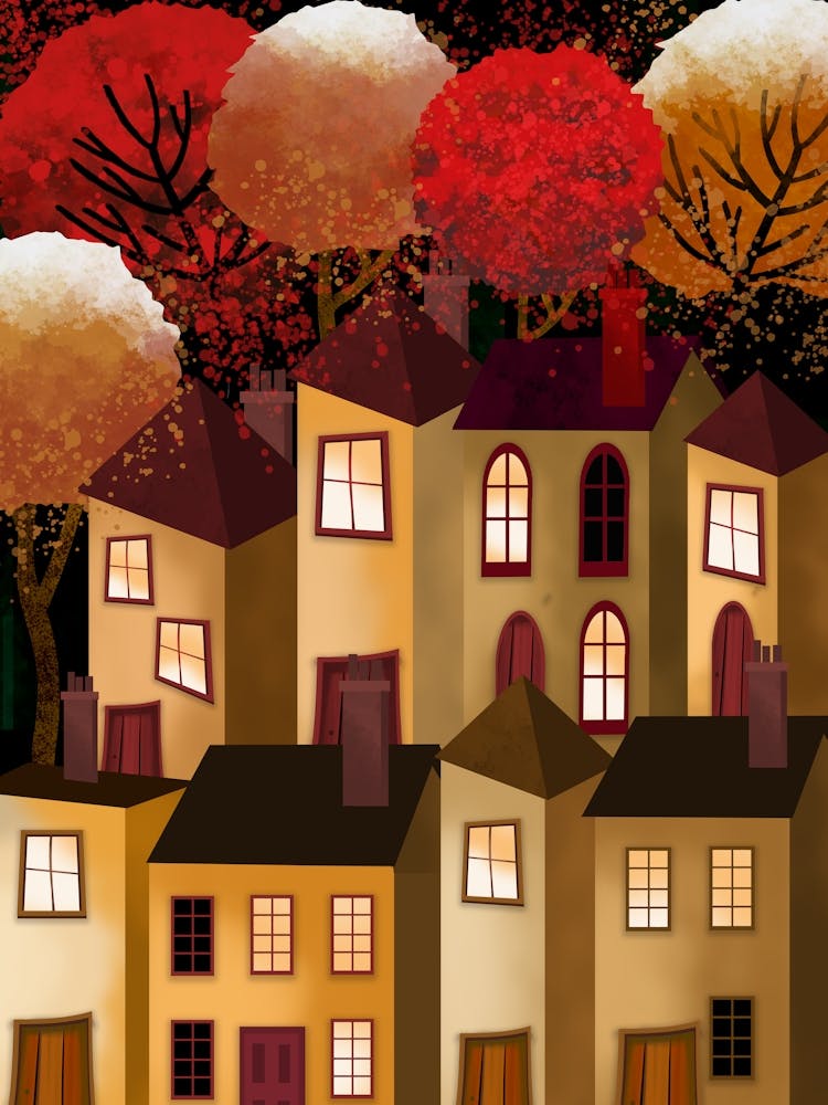 Village During Autumn