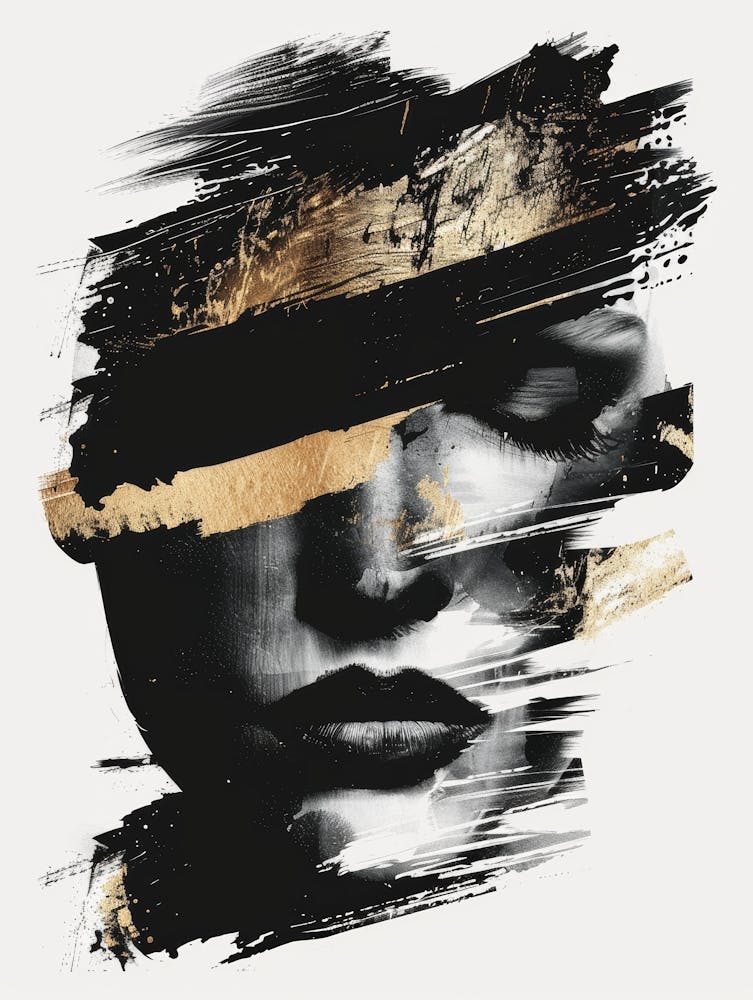 Gold And Black Canvas Print 11