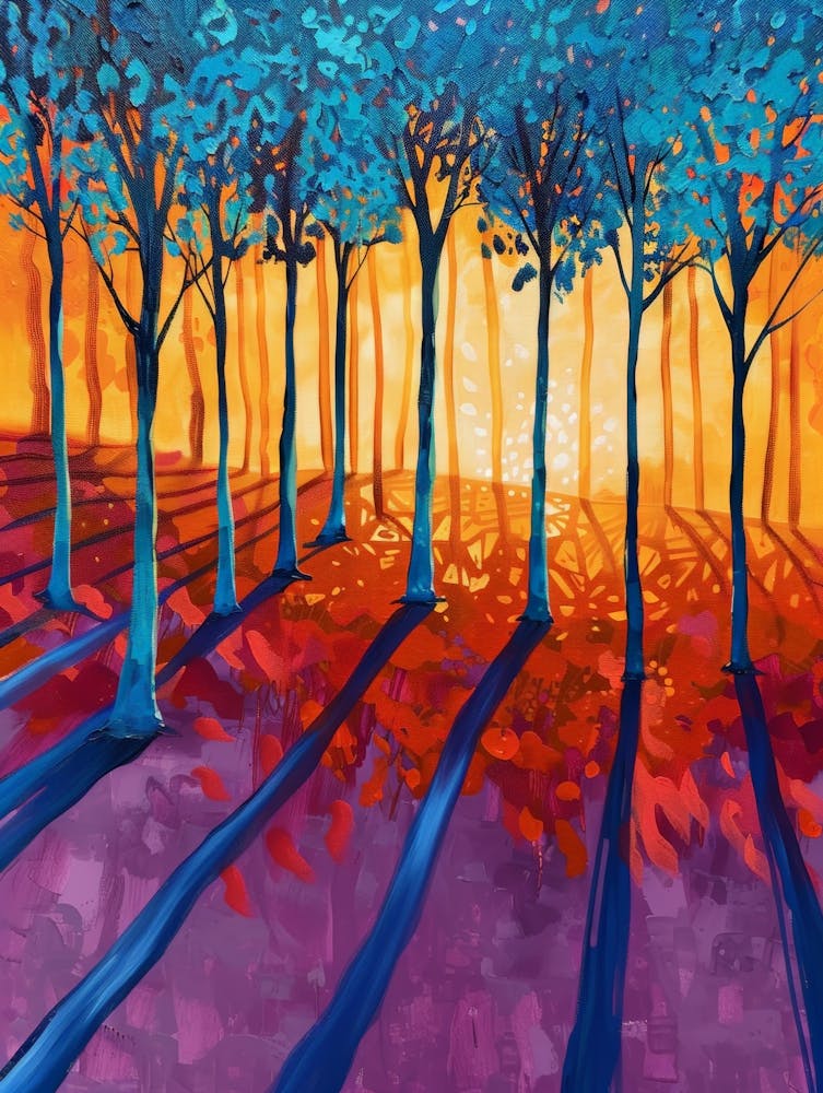 Sunset In The Trees