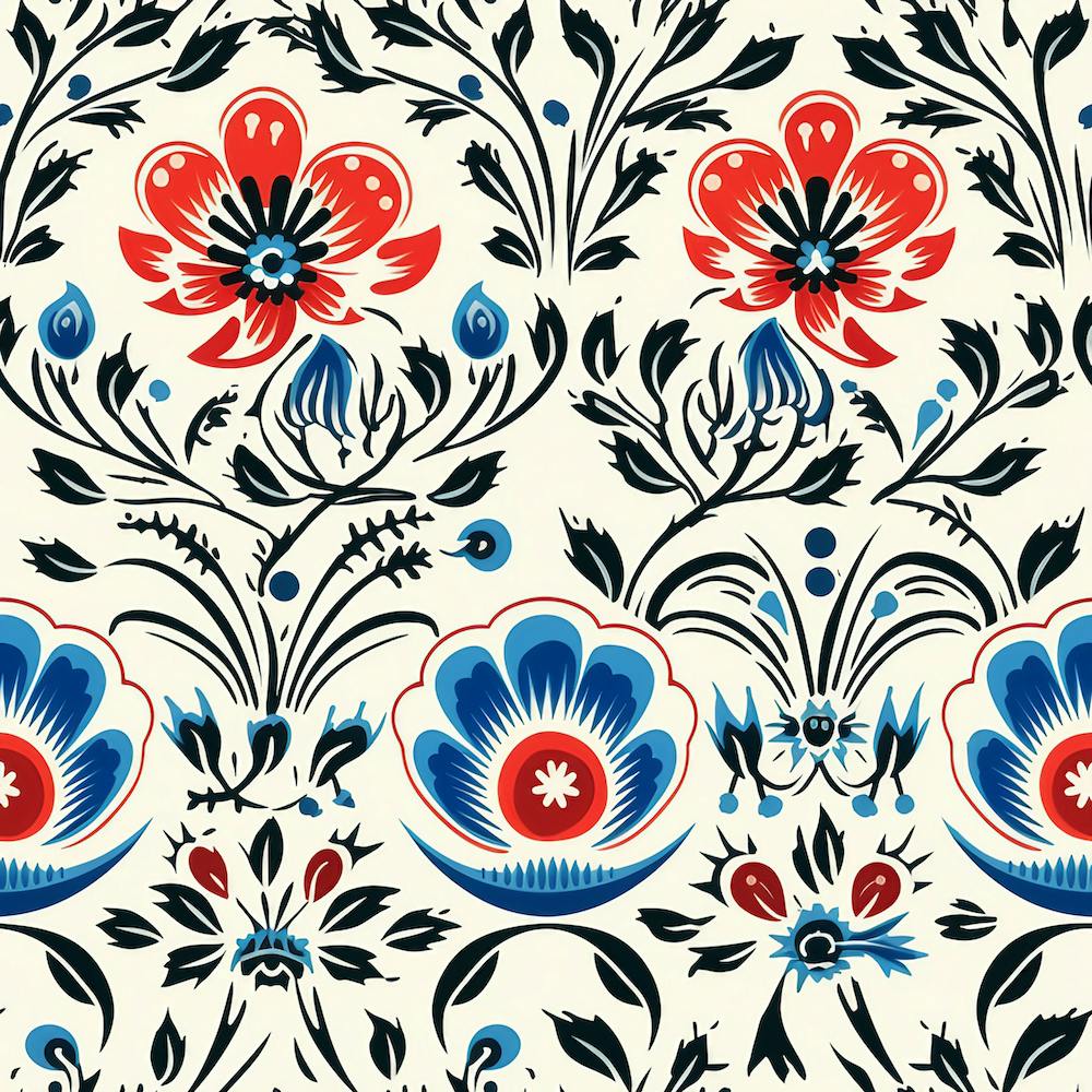 Florale Nahtlose Volkskunst 2