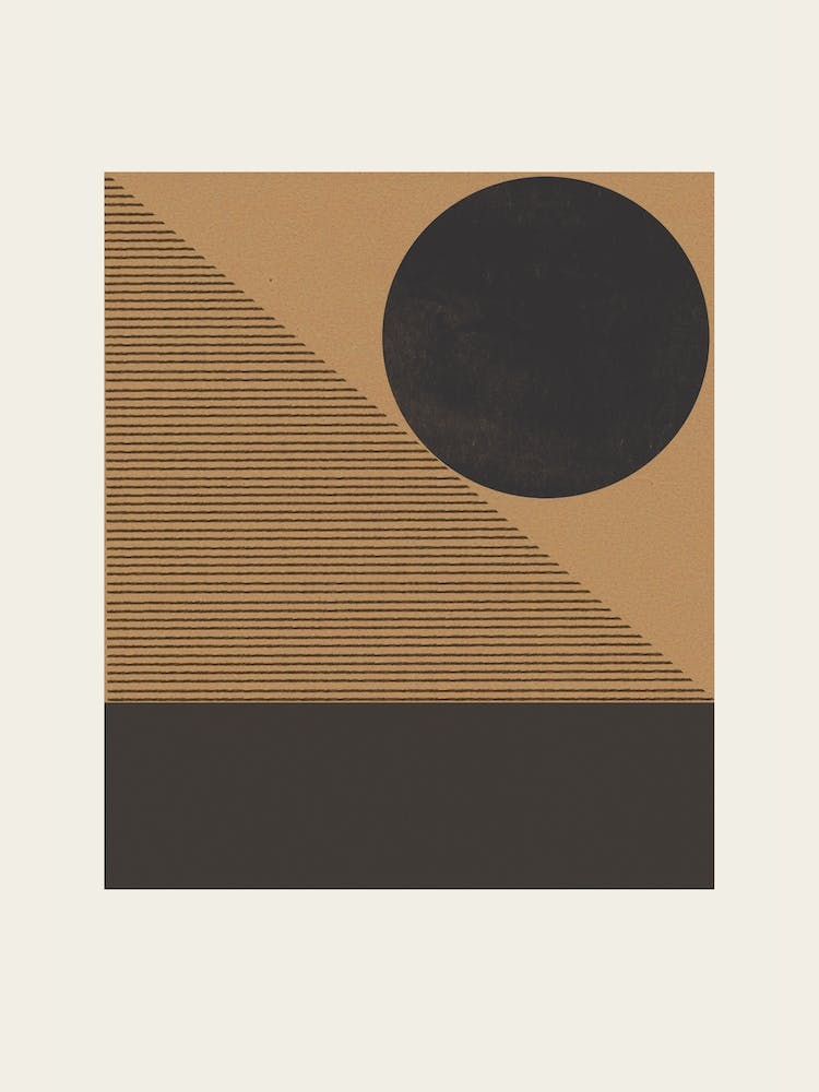 Geometric Minimalist Trending Mid century Modern design Graphic,