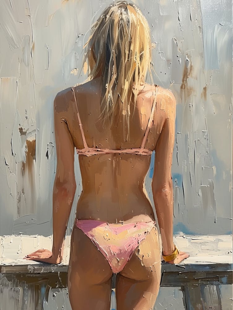 Back View Of A Woman In A Bikini 1