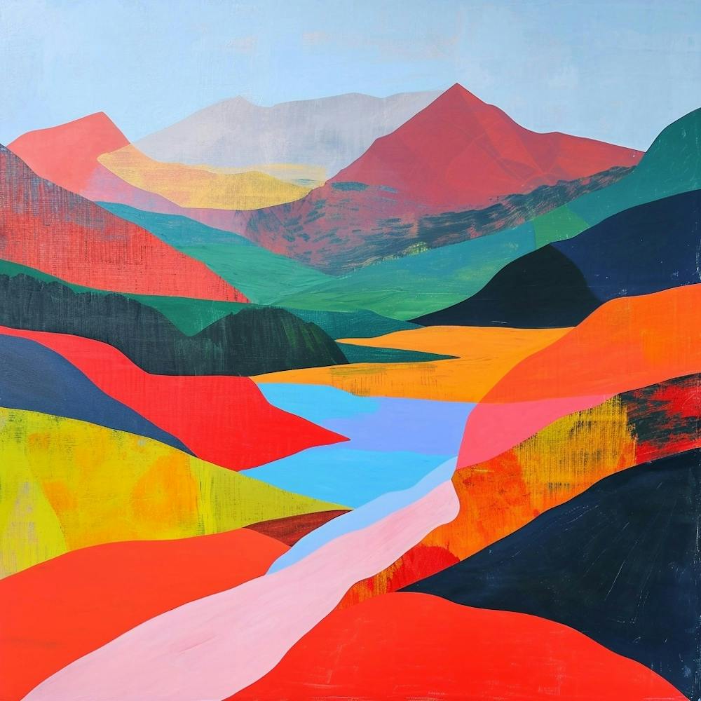 Colourful Abstract Snowdonia National Park Wales 7