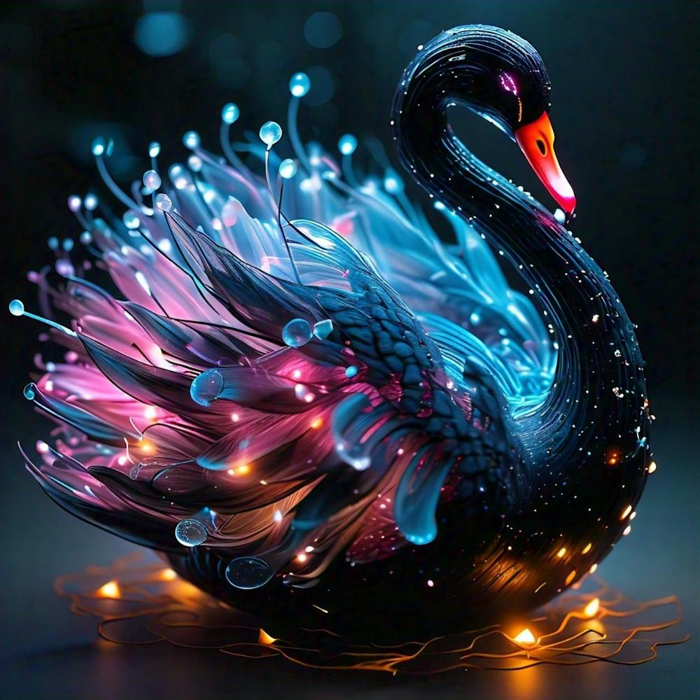 Swan With Lights