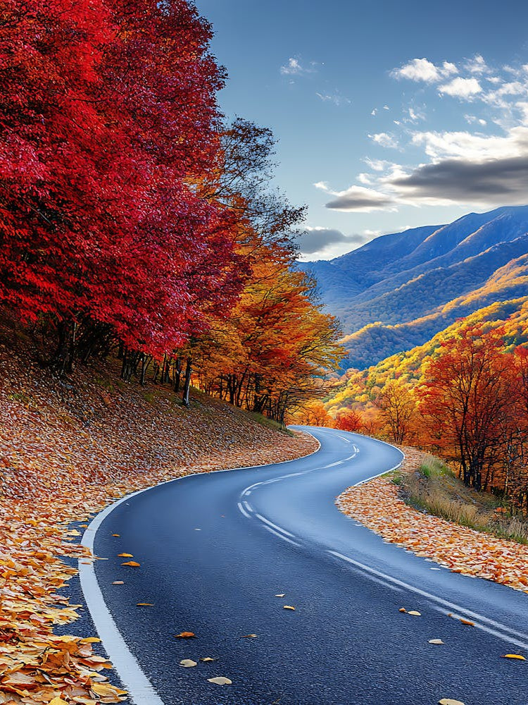 Beautiful Road In Autumn 2