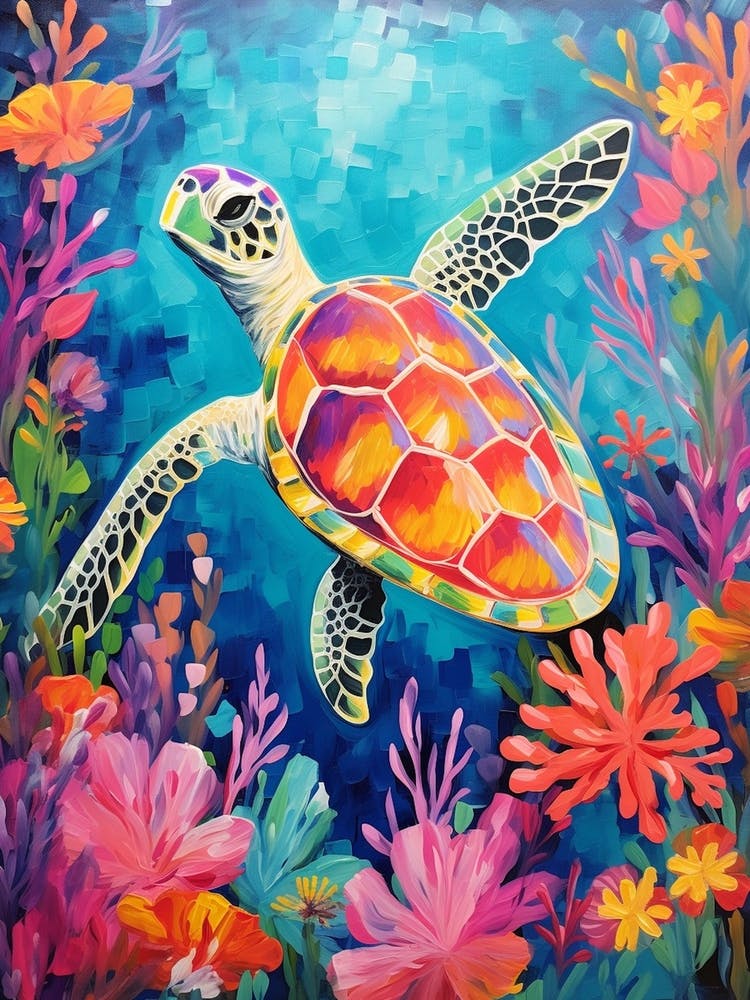 Sea Turtle Swimming 14