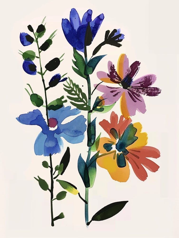 Painted Florals Lobelia 1