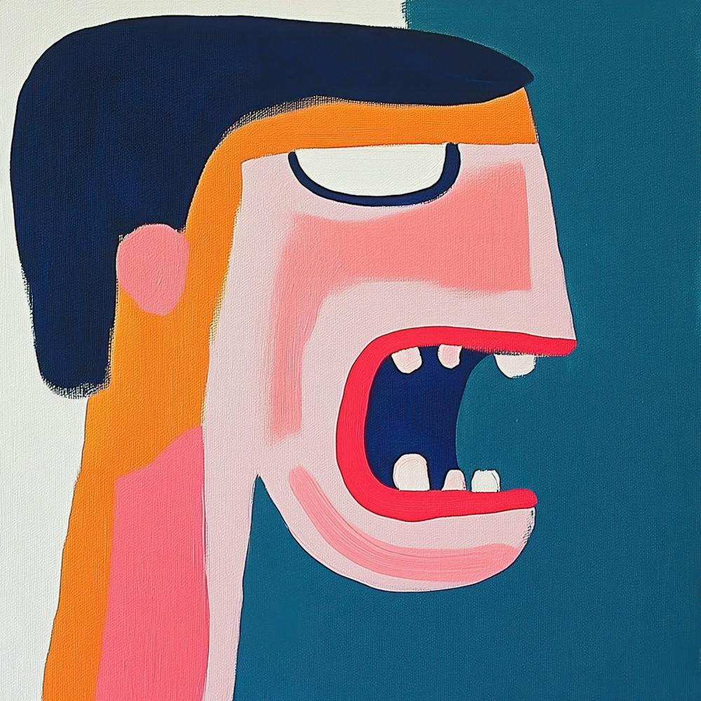 'Man With Mouth Open'