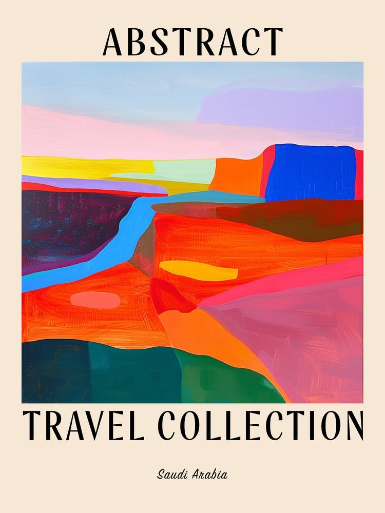 Abstract Travel Collection Poster Saudi Arabia 2