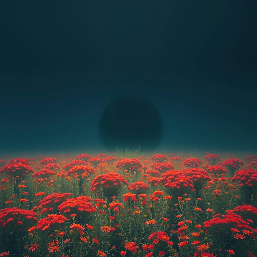 Dark Field Of Flowers 1