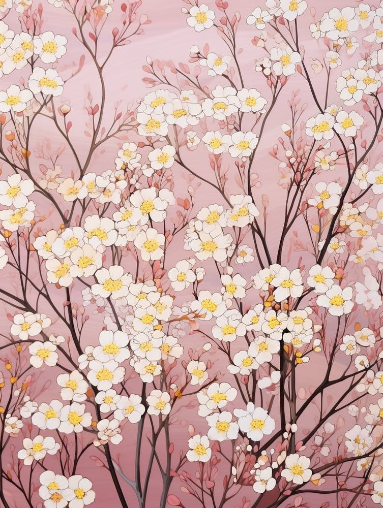 Gypsophila Babys Breath 8 Flower Painting