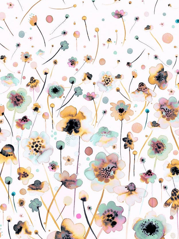 Ink Soft Flowers Sunshine Degrade