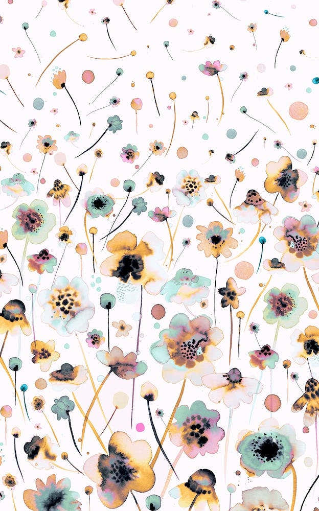 Ink Soft Flowers Sunshine Degrade