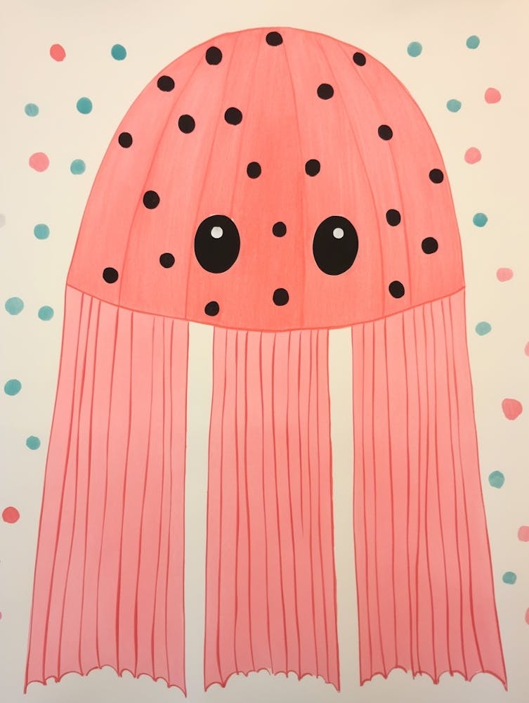 Pink Polka Dot Jellyfish