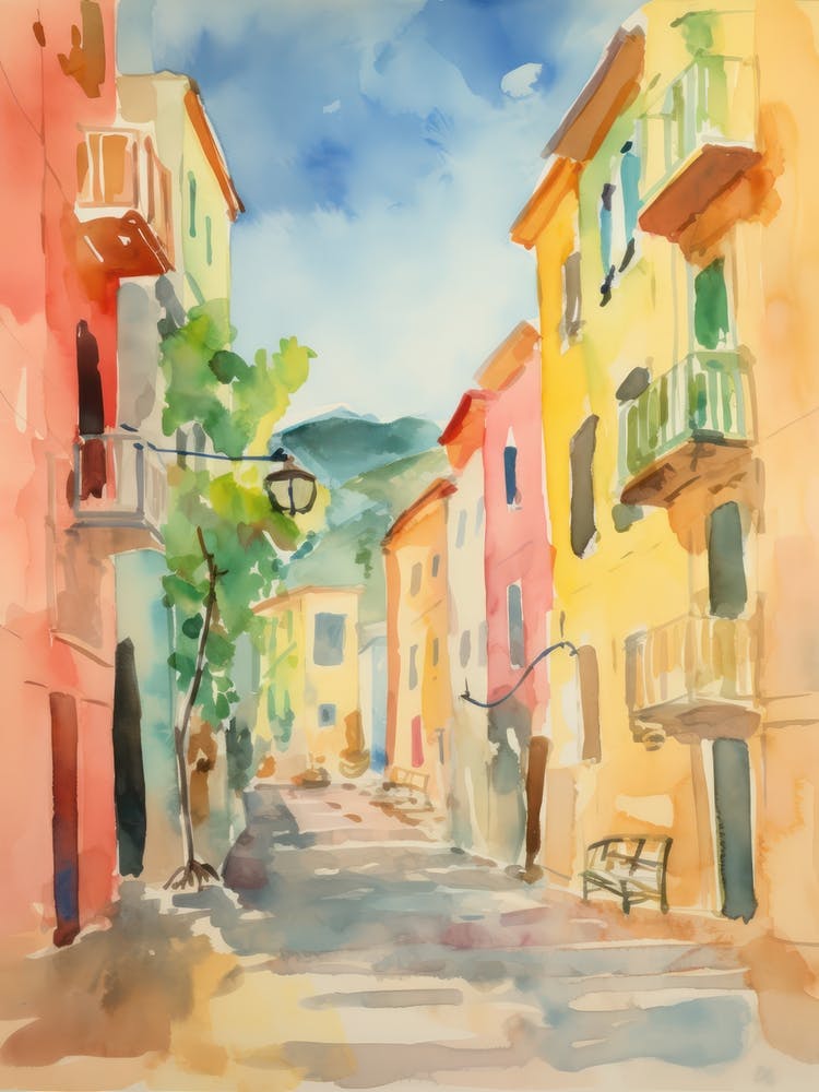 Pescara, Italy Watercolour Streets 2
