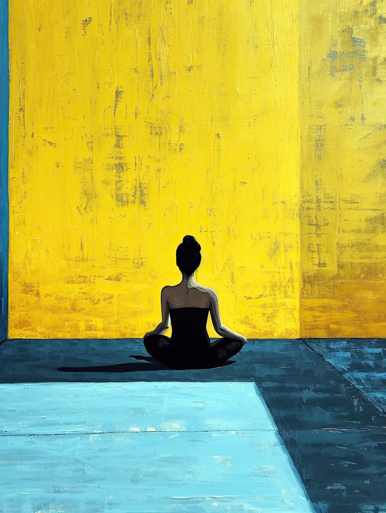 Meditating Woman, Yoga Minimalism