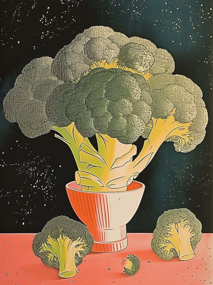 Abstract Broccoli Art Deco Bouquet  2