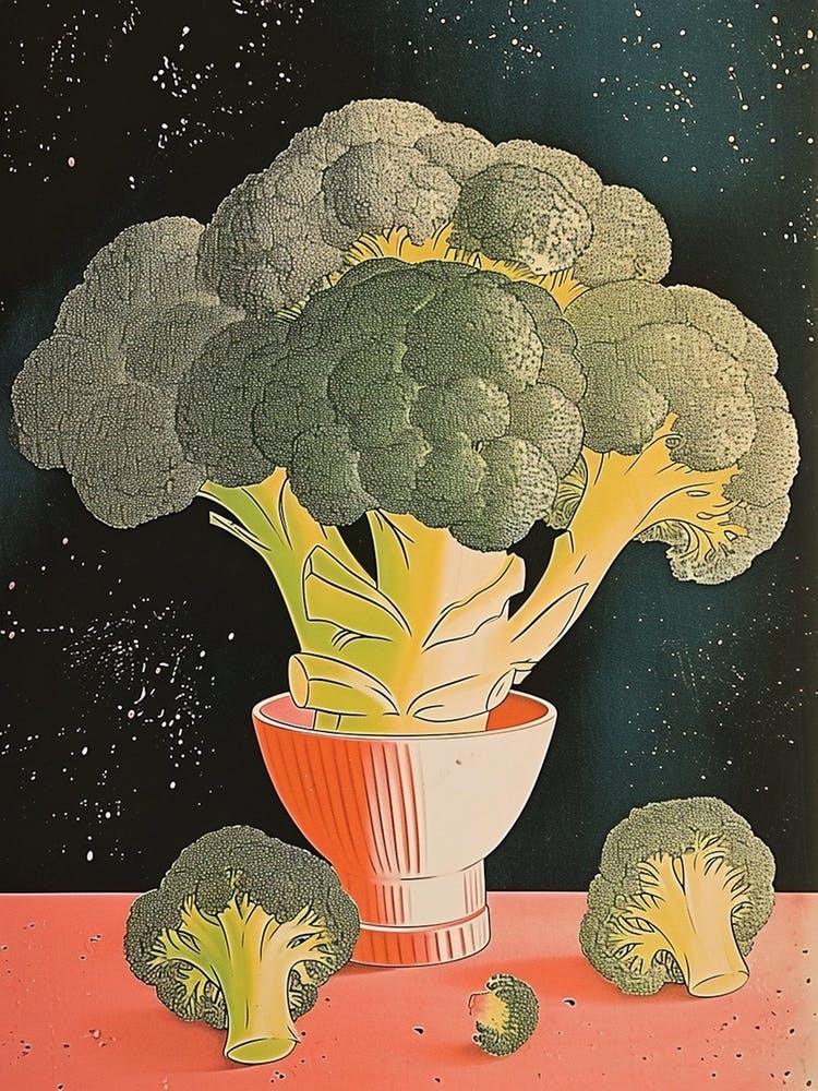 Abstract Broccoli Art Deco Bouquet  2