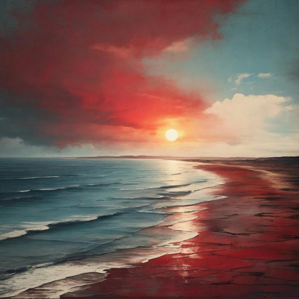 Coucher de soleil sur la plage